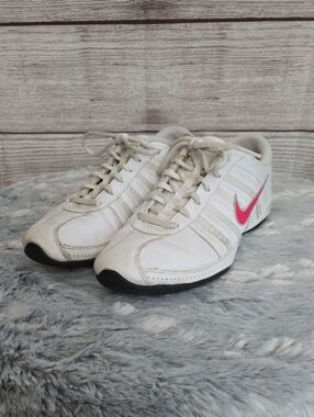 Nike White/Pink Cheer Shoes, Womens Size 8.5